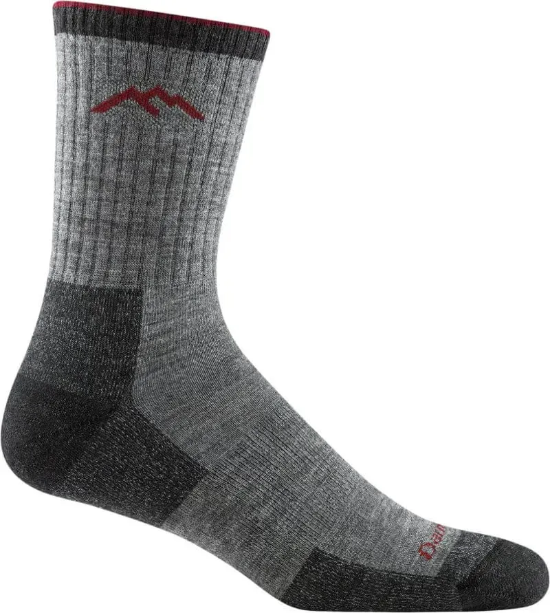 Darn Tough Hiker Micro Crew Midweight With Cushion Mens in Charcoal