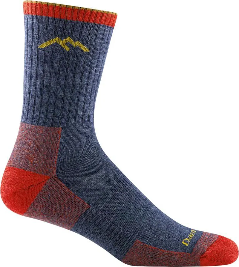 Darn Tough Hiker Micro Crew Midweight Cushion Men's Socks in Denim