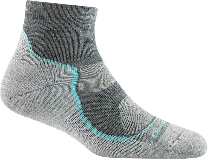 Darn Tough Light Hiker Quarter Lightweight Womens Socks in Slate