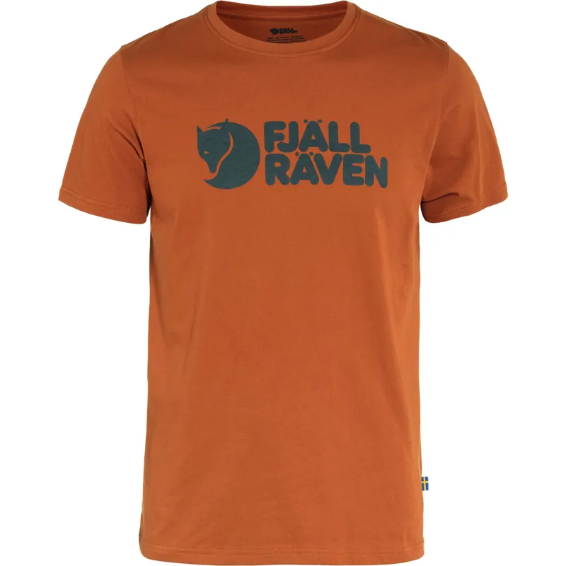 Fjallraven Logo T-Shirt Mens in Terracotta Brown