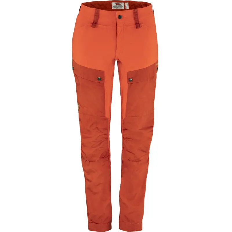 Fjallraven Keb Trousers Curved Reg Leg Womens in Cabin Red