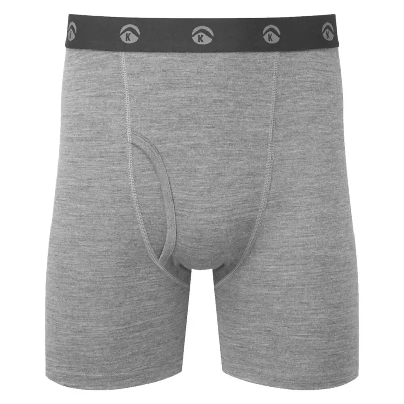 Keela Merino Boxer Shorts Mens in Grey Marl