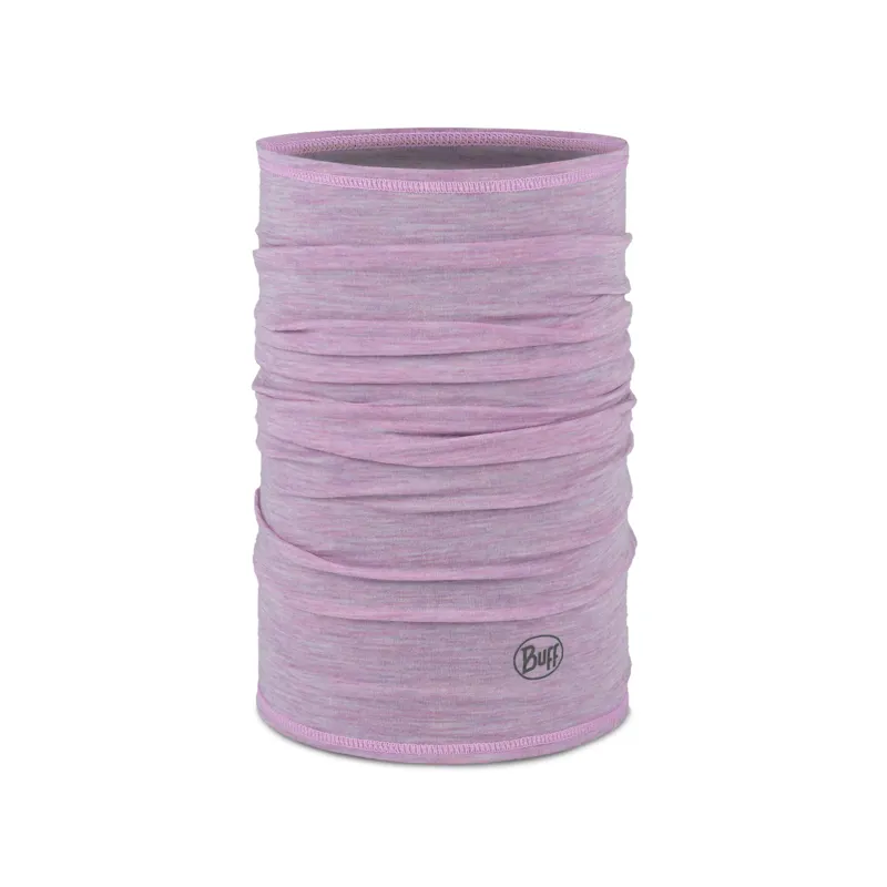 Buff Lightweight Merino Wool Multifunctional Headwear in Solid Pansy