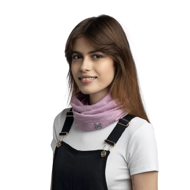 Buff Lightweight Merino Wool Multifunctional Headwear in Solid Pansy-2