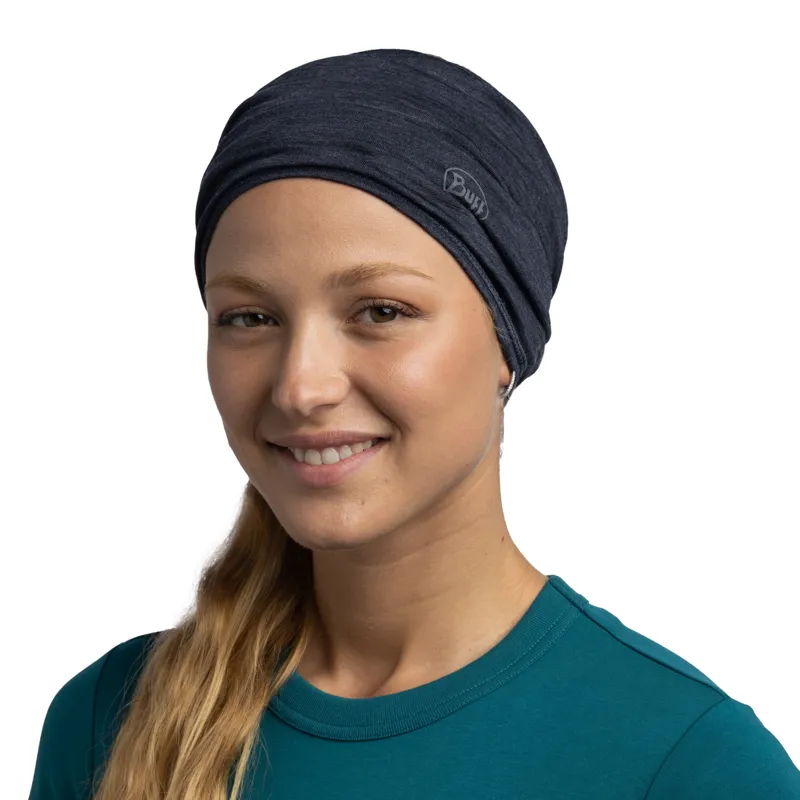 Buff Lightweight Merino Wool Multifunctional Headwear in Night Blue-3