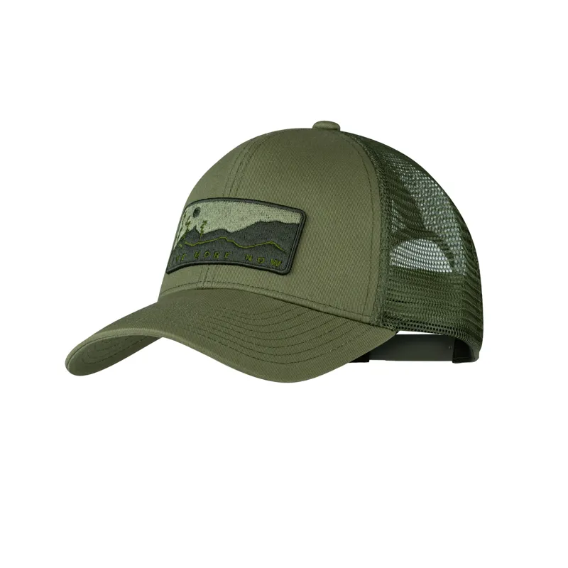 Buff Explore Trucker Cap in Wate Forest in L/XL