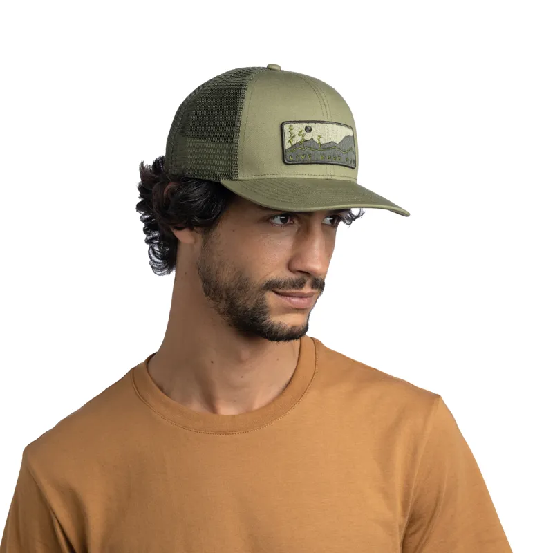 Buff Explore Trucker Cap in Wate Forest in L/XL-2