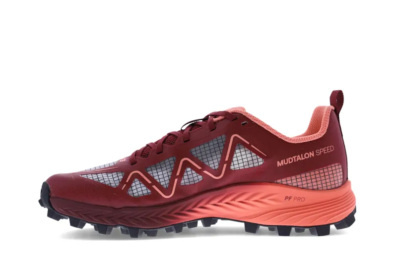 Inov8 MudTalon Speed Precision Womens in Burgundy Coral-1