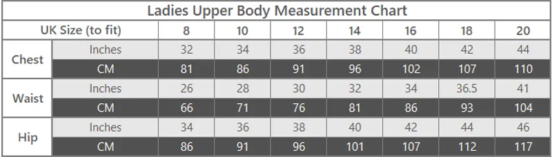 Keela Womens Upper Size Chart