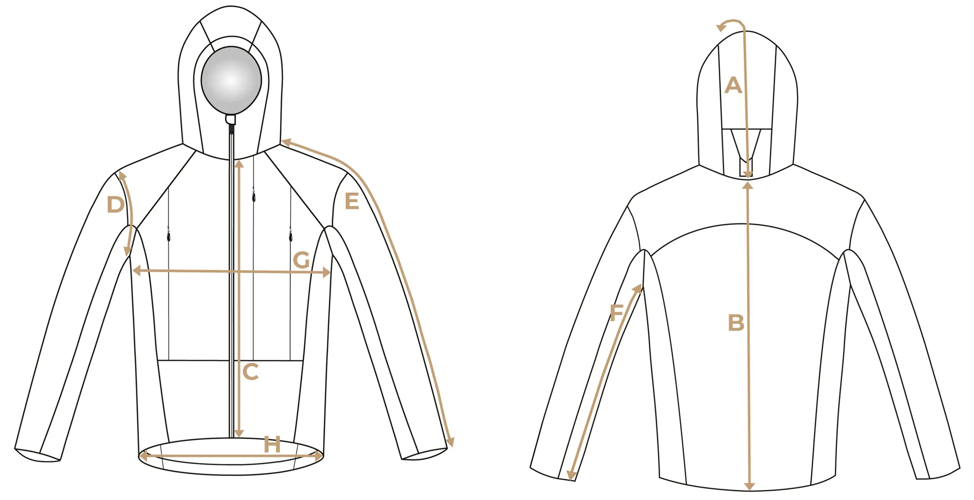 Enduro Plus fleece Size Guide 