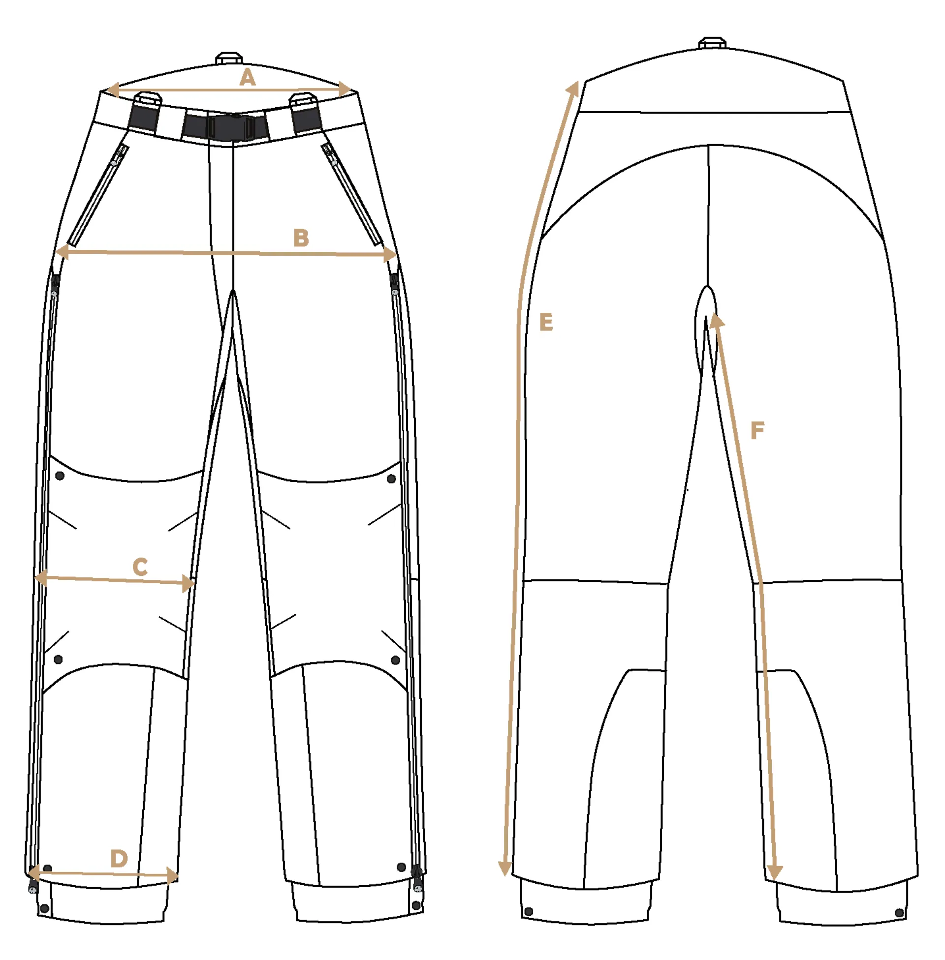 Paramo Ventura Tour Trouser size guide