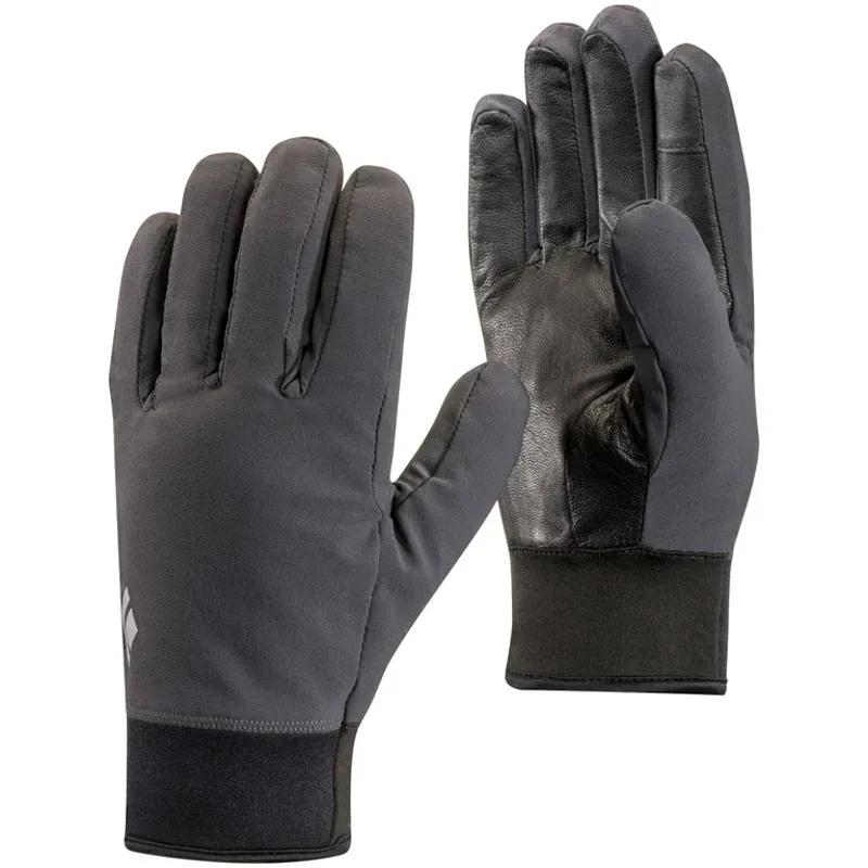 Black Diamond Midweight Softshell Gloves in Smoke