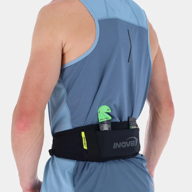 Inov8 Race Running Belt in Black/Green-3