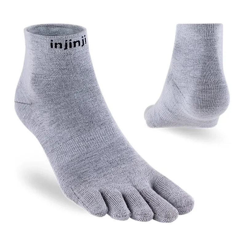Injinji Liner Mini Crew Coolmax Unisex in Heather Grey-1