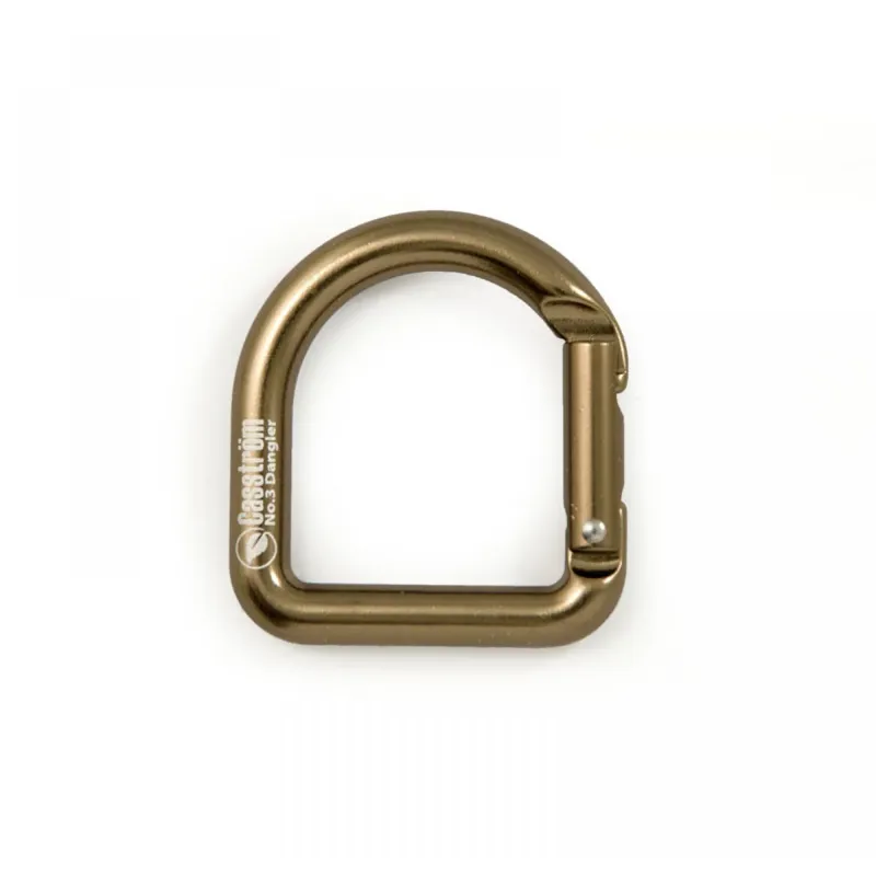 Casstrom No.3 Dangler with Brass D Ring in Dark Brown-1