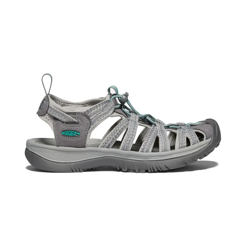 Keen Whisper Sandal Womens in Medium Grey Peacock Green