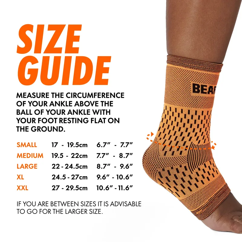 Bearhug Bamboo Ankle Compression Support Sleeve in Black-6