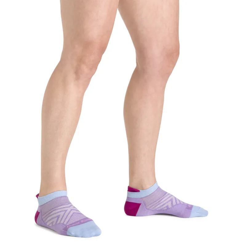 Darn Tough Run No Show Tab Ultra Lightweight Womens Socks in Lavender-1