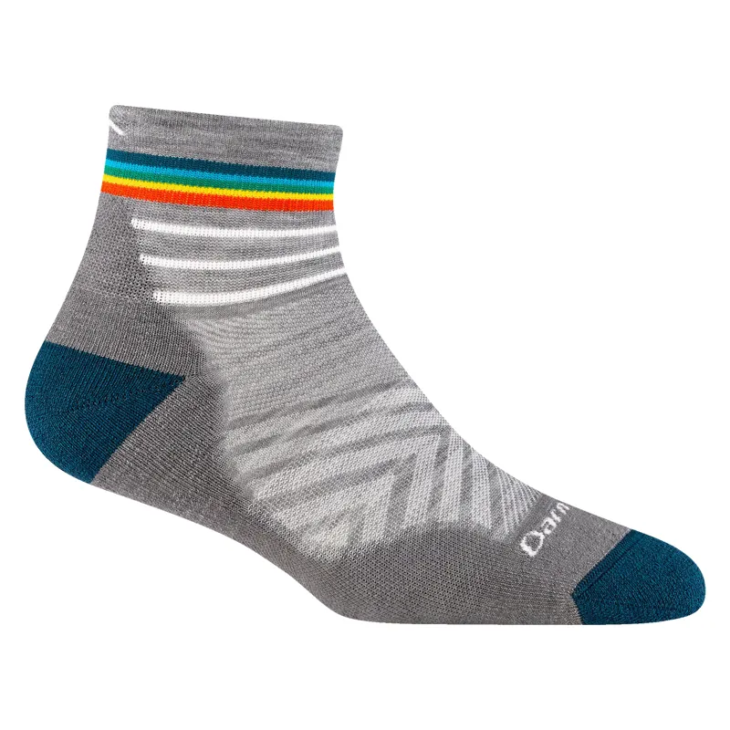 Darn Tough Run Quarter Ultra Lightweight With Cushion Womens in Gray