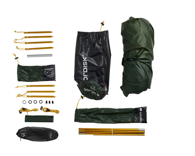 Nordisk Telemark 1 LW 2.0 1 Person Tent in Black Forest Green-8