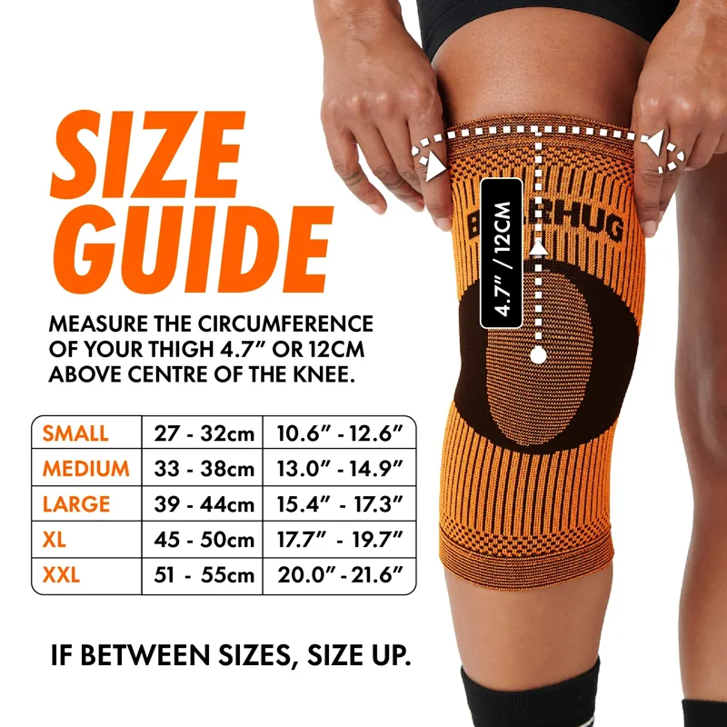 Bearhug Knee Compression Support Sleeve in Orange-5