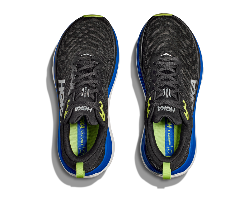 Hoka Gaviota 5 Mens in Black/Electric Cobalt-3