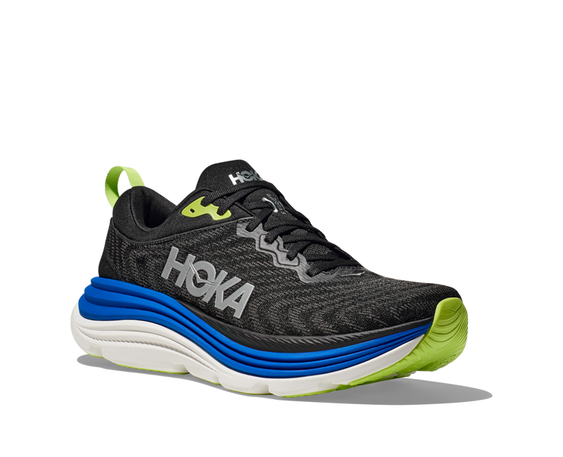 Hoka Gaviota 5 Mens in Black/Electric Cobalt-2