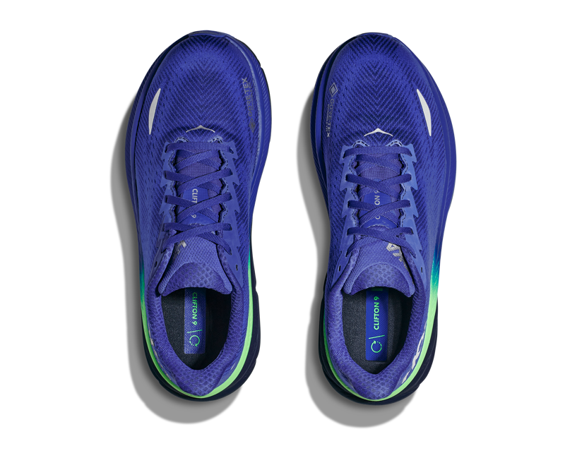 Hoka Clifton 9 GTX Mens in Dazzling Blue/Evening Sky-1