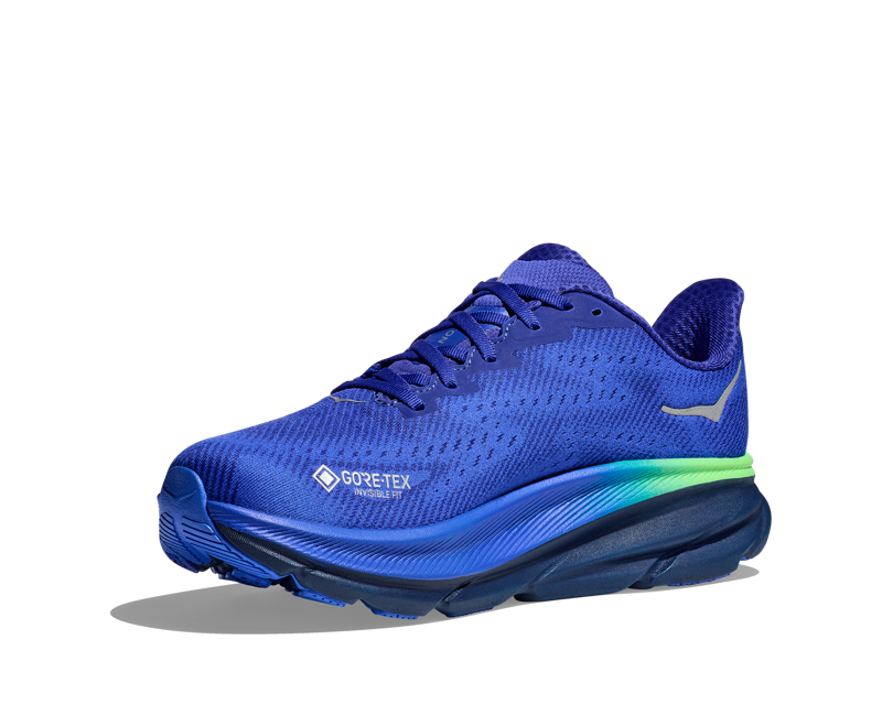 Hoka Clifton 9 GTX Mens in Dazzling Blue/Evening Sky-2