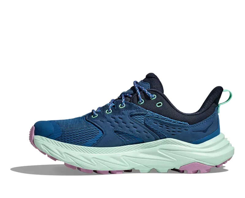 Hoka Anacapa 2 Low GTX Hiking Shoes Womens 5.5 in Foggy Night/Aqua-1