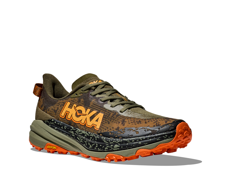 Hoka Speedgoat 6 Mens in Antique Olive/Squash-2
