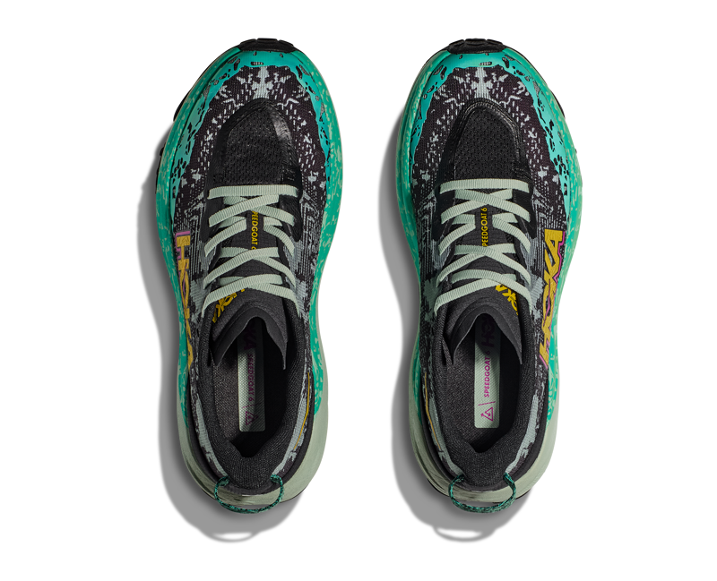 Hoka Speedgoat 6 Womens in Black/Aloe Vera-1
