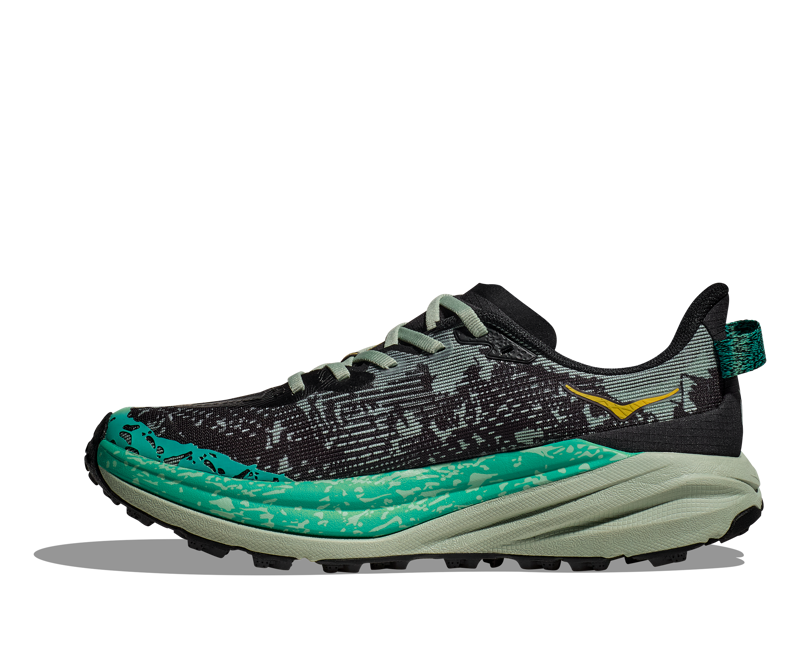 Hoka Speedgoat 6 Womens in Black/Aloe Vera-7