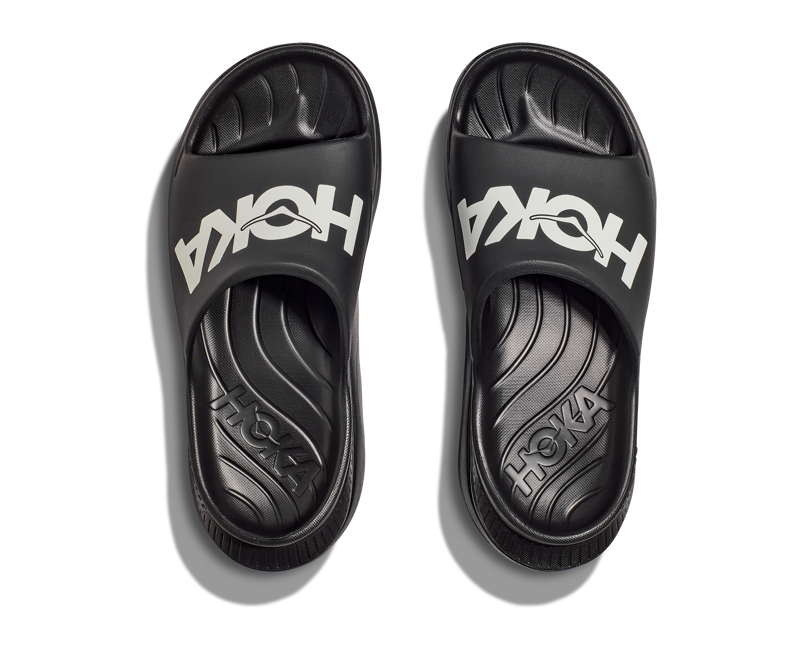 Hoka Ora Athletic Slide Unisex in Black/White-1