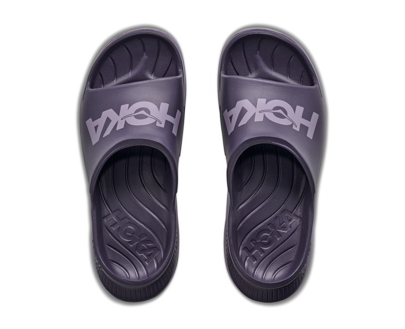 Hoka Ora Athletic Slide Unisex in Squid Ink/Purple Fog-5