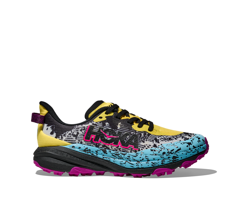 Hoka Speedgoat 6 Kids in Electric Lemon/Black