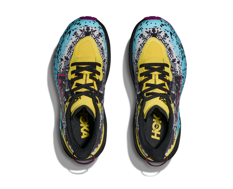 Hoka Speedgoat 6 Kids in Electric Lemon/Black-3