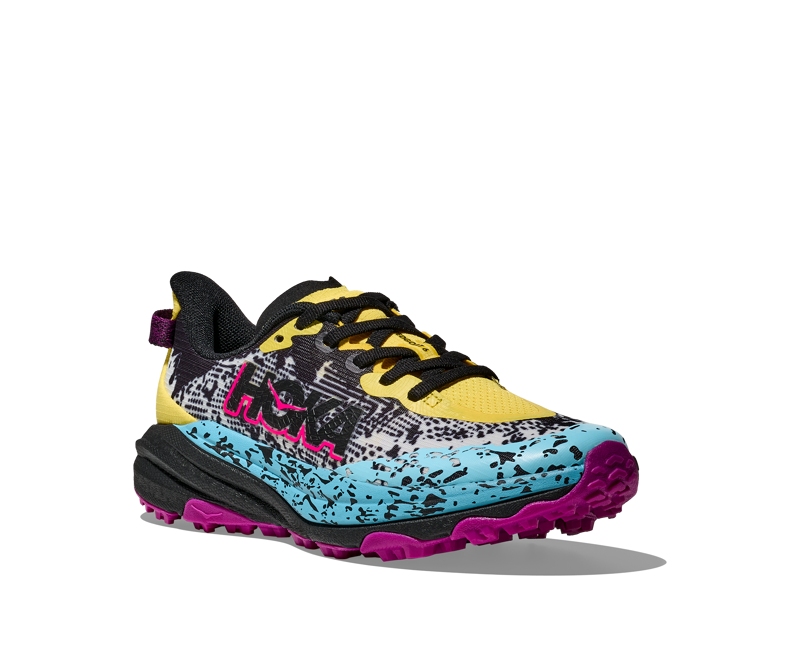 Hoka Speedgoat 6 Kids in Electric Lemon/Black-6