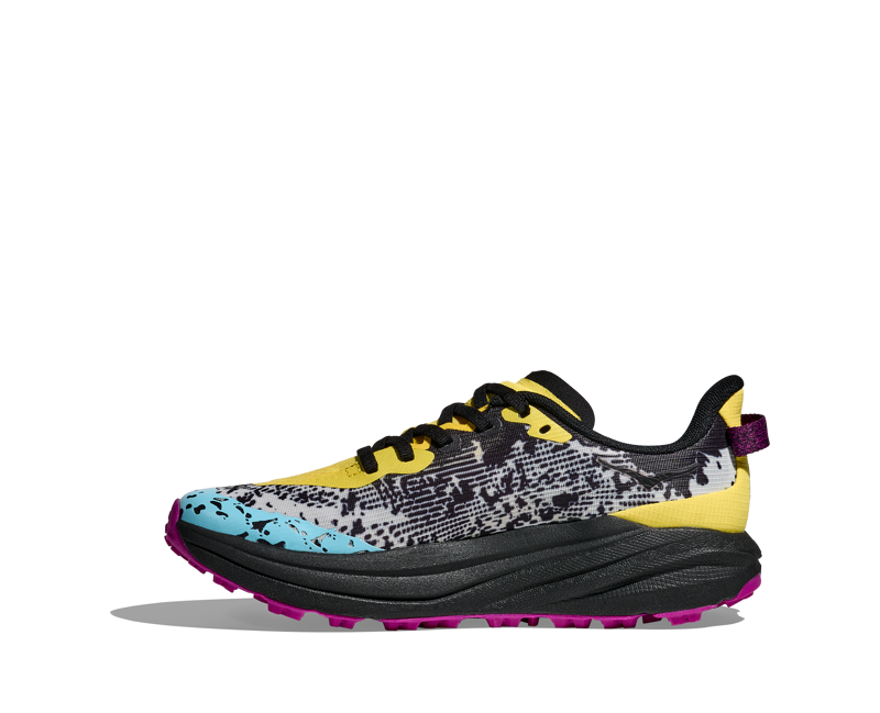 Hoka Speedgoat 6 Kids in Electric Lemon/Black-7