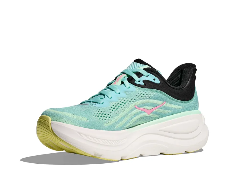 Hoka Bondi 9 Road Running Womens in Blue Spark/Mint Fluorite-2