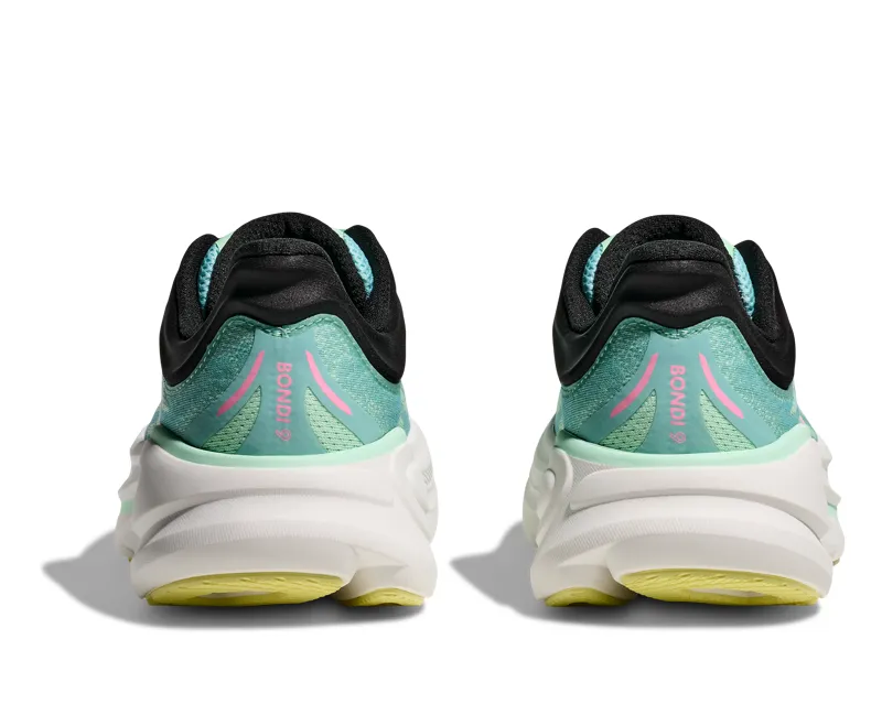 Hoka Bondi 9 Road Running Womens in Blue Spark/Mint Fluorite-4