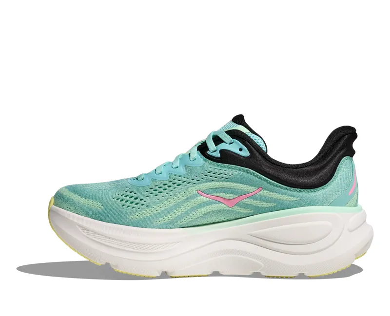 Hoka Bondi 9 Road Running Womens in Blue Spark/Mint Fluorite-7