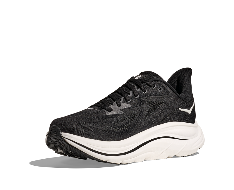 Hoka Clifton 10 Womens in Black / White-2