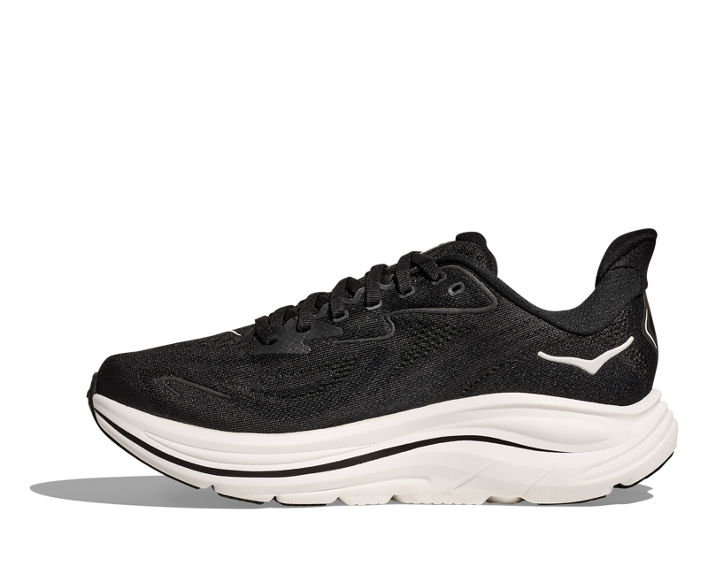 Hoka Clifton 10 Womens in Black / White-4