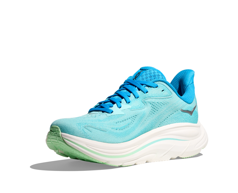 Hoka Clifton 10 Womens in Skyward Blue/Cielo Blue-2