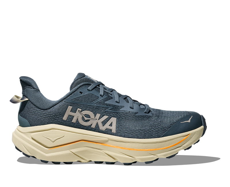 Hoka Challenger 8 Trail Running Shoes Mens in Faded Navy/Pampass Grass