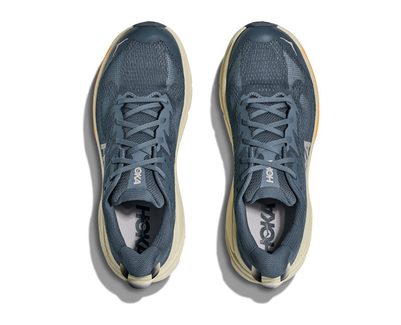 Hoka Challenger 8 Wide Mens in Faded Navy/Pampas Grass-4