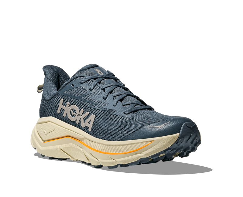 Hoka Challenger 8 Wide Mens in Faded Navy/Pampas Grass-5