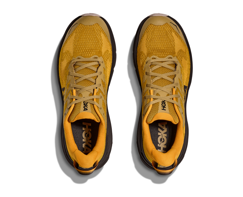 Hoka Challenger 8 Trail Running Shoes Mens in Mustard Seed/Black-3