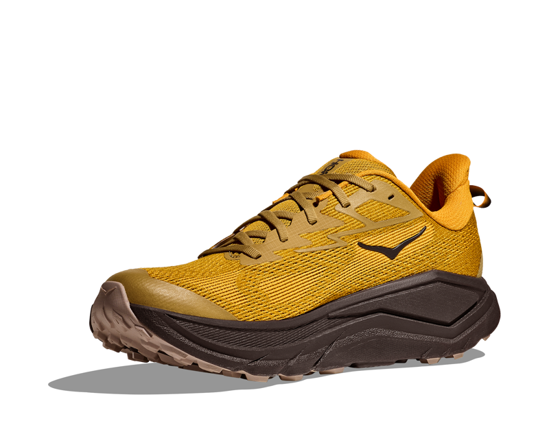 Hoka Challenger 8 Trail Running Shoes Mens in Mustard Seed/Black-4
